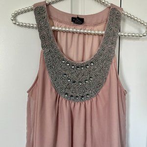 Small RUE 21 Light Pink Fancy Tank Top